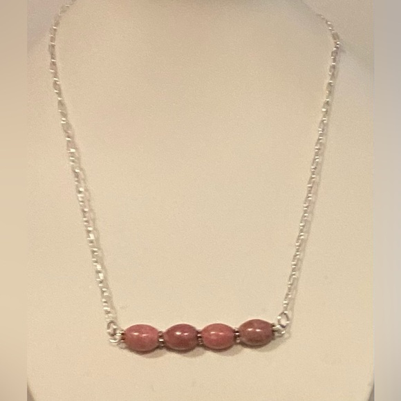 NEW Genuine Rhodonite crystal necklace - Picture 5 of 6